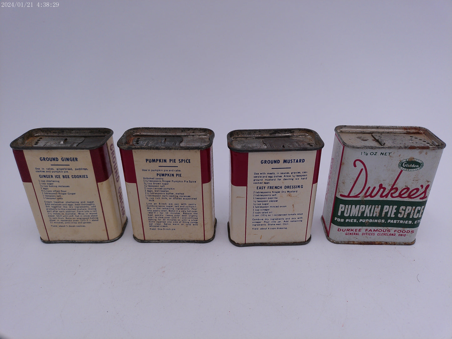 Vintage Spices Kroger Lot of 4