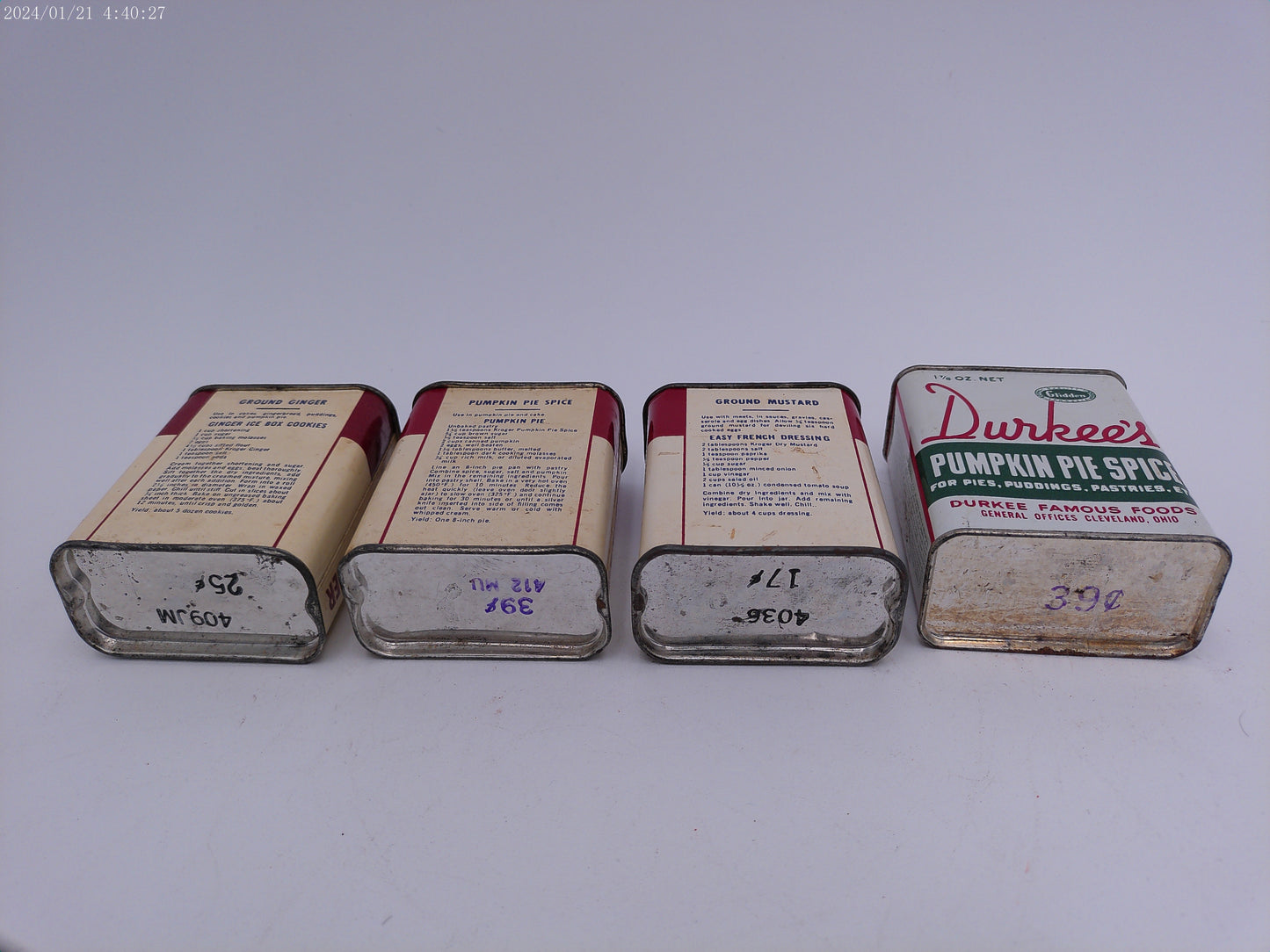 Vintage Spices Kroger Lot of 4