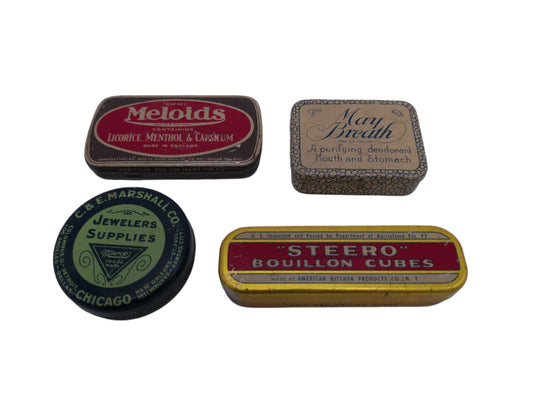 Health Tins Vintage Lot of 4