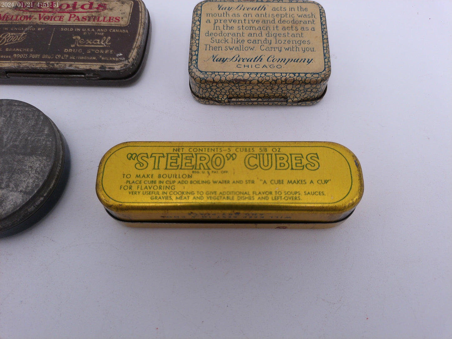 Health Tins Vintage Lot of 4