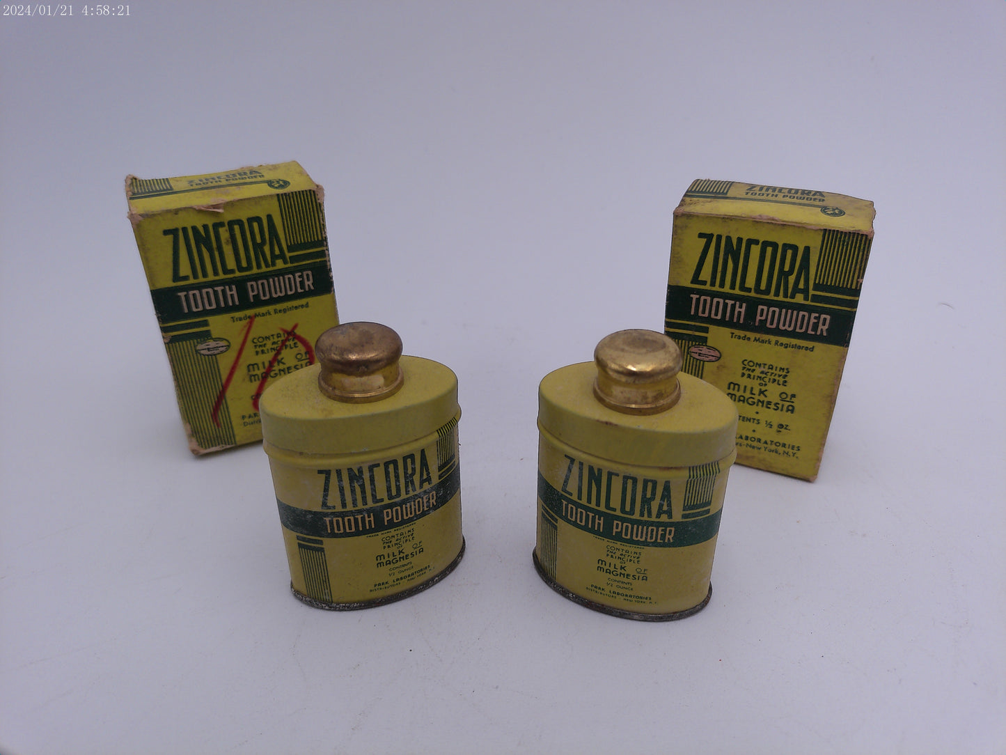 Zincora Tooth Powder Lot of 2