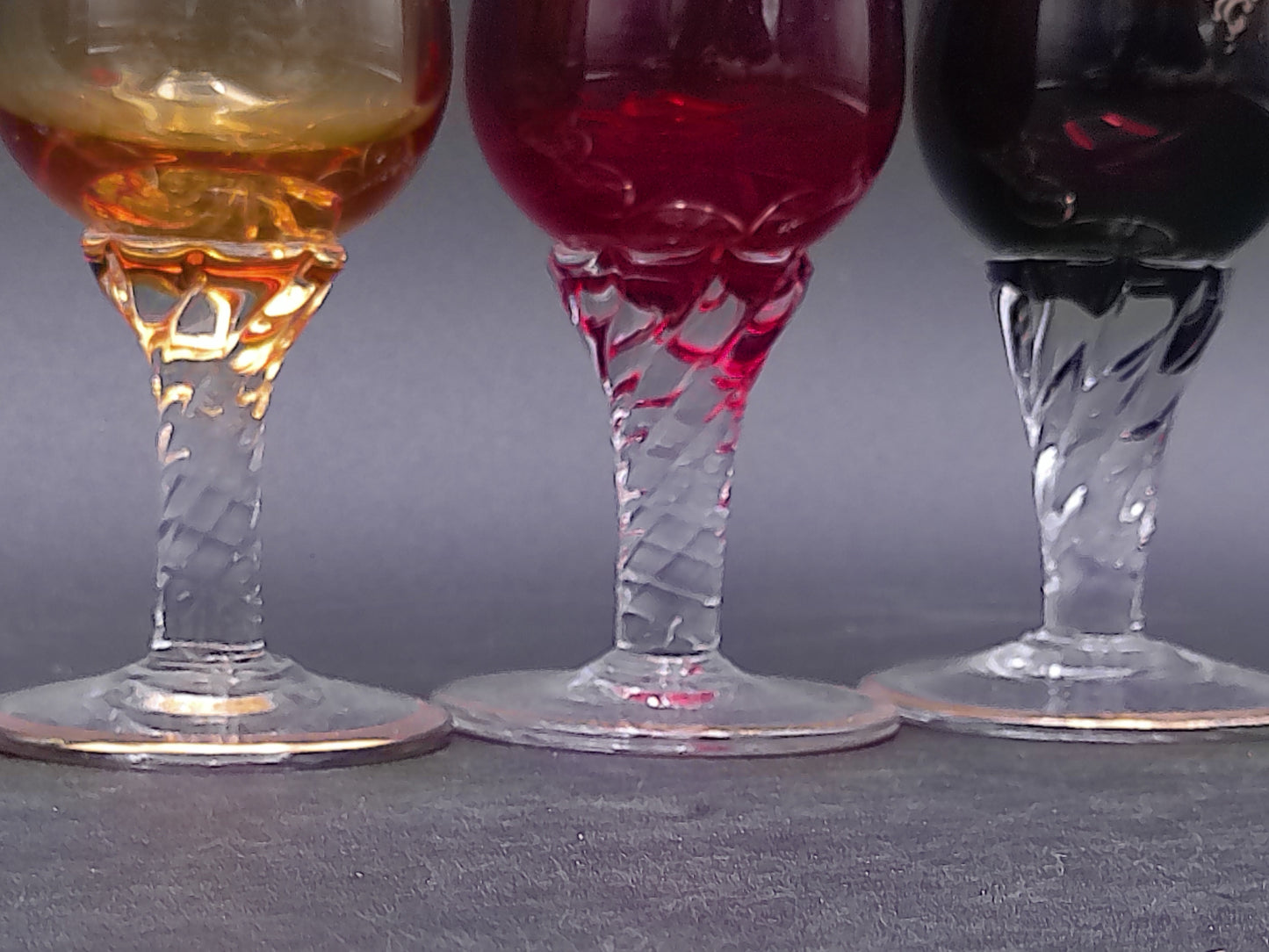 Real Gold Rim Design Set 6 Pieces Glasses Crystal Glass Vnery Rare Design