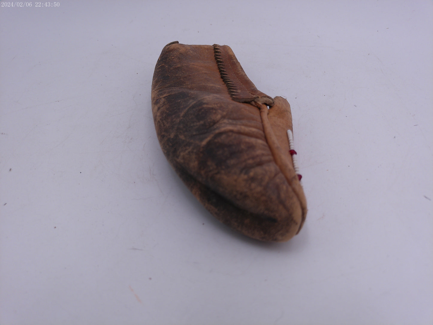 Antique Leather Moccasins  Shoe Old Vintage  Indian Tribe