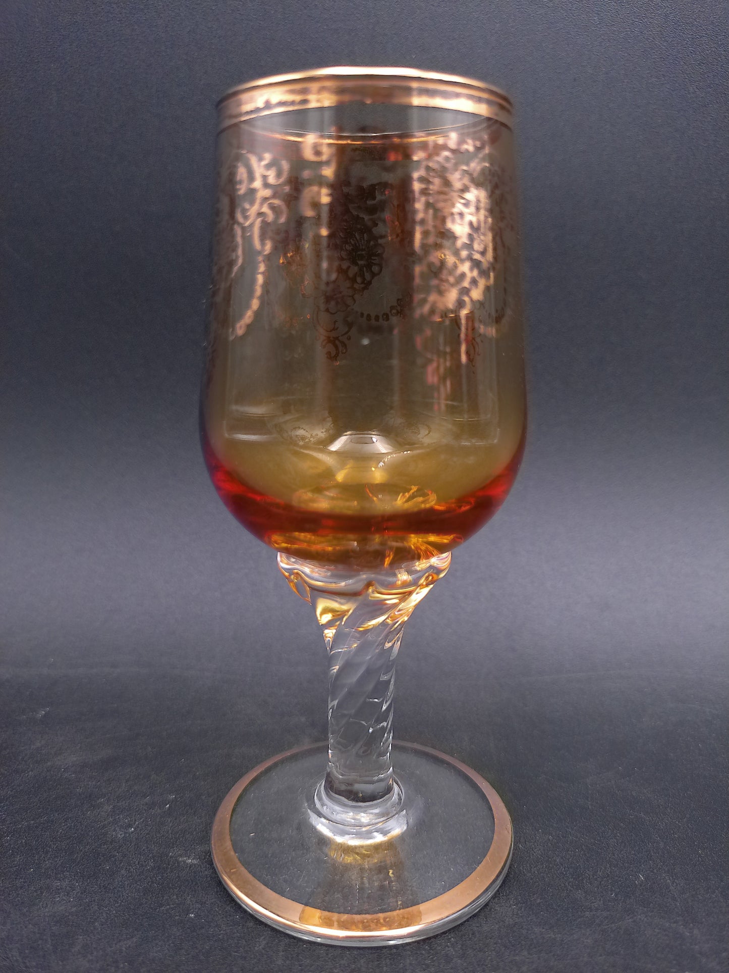 Real Gold Rim Design Set 6 Pieces Glasses Crystal Glass Vnery Rare Design
