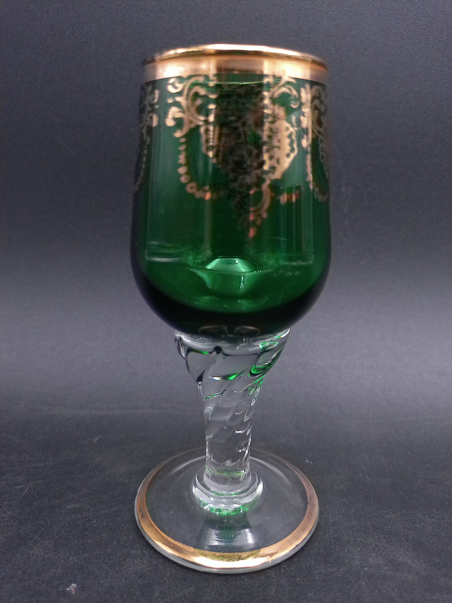 Real Gold Rim Design Set 6 Pieces Glasses Crystal Glass Vnery Rare Design