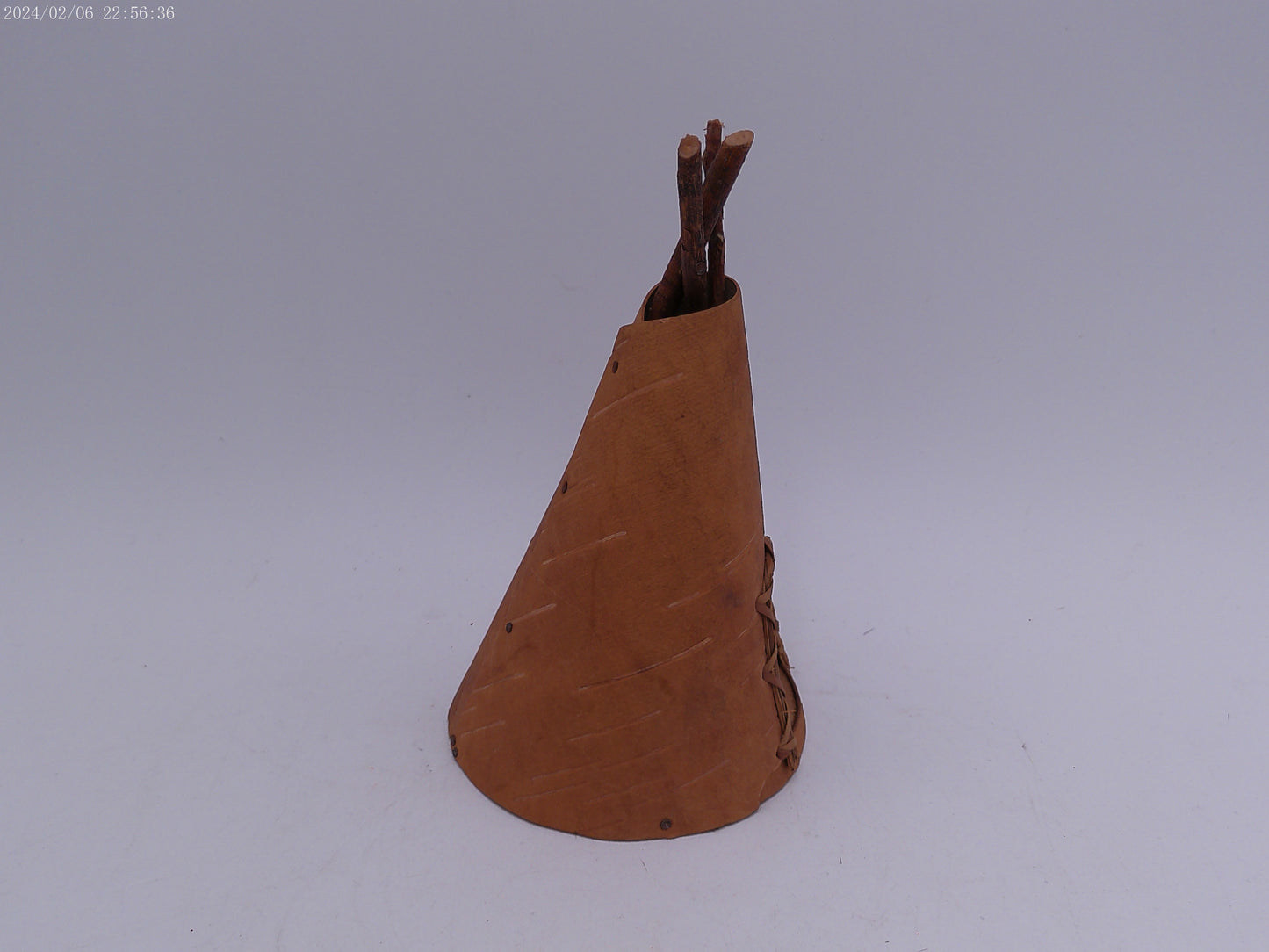 Vintage Indian Hand crafted Leather Miniature Teepee Tent