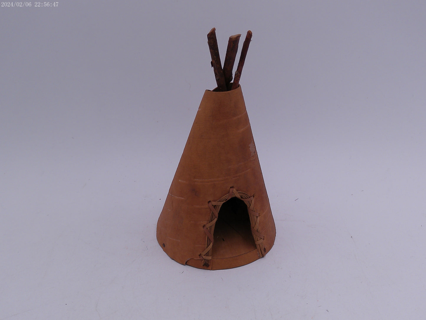 Vintage Indian Hand crafted Leather Miniature Teepee Tent