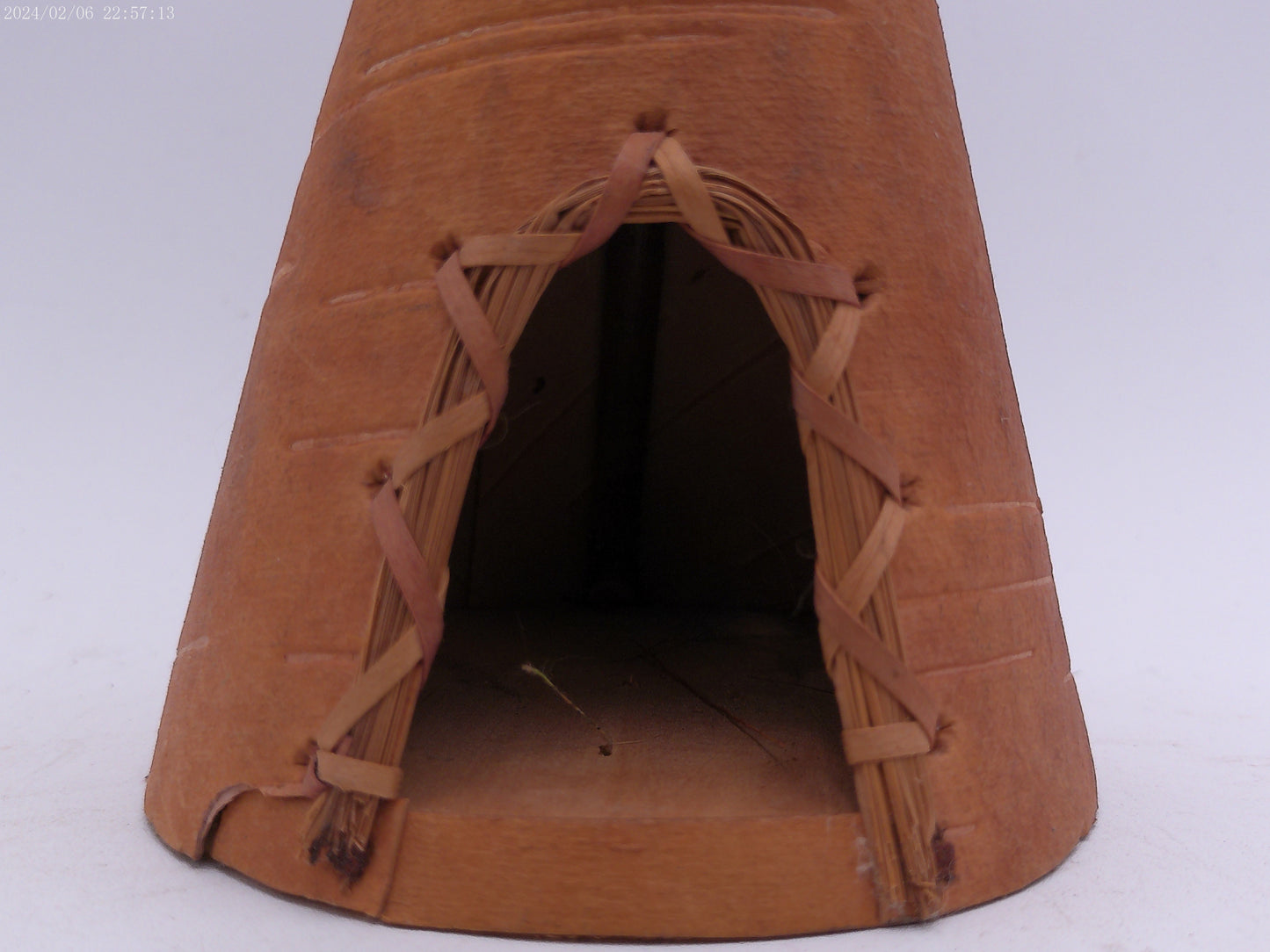 Vintage Indian Hand crafted Leather Miniature Teepee Tent