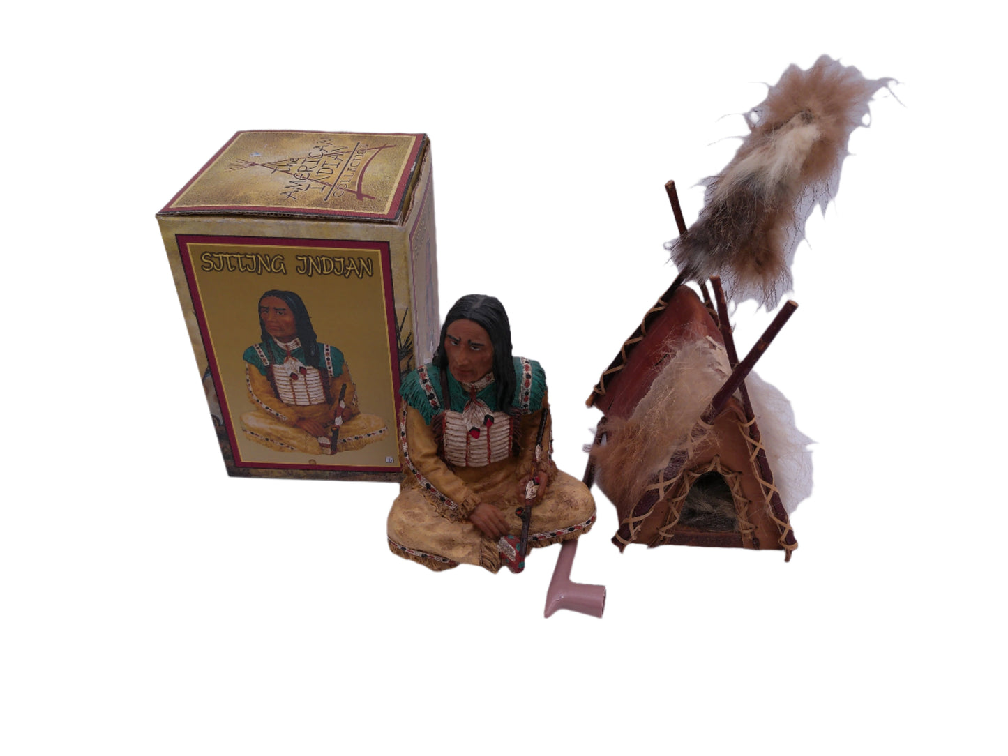 Sitting Indian Miniature Display With Tent