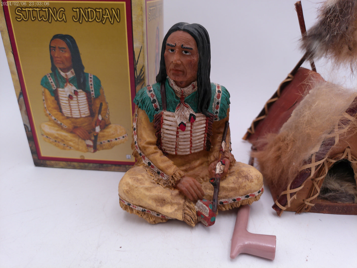 Sitting Indian Miniature Display With Tent