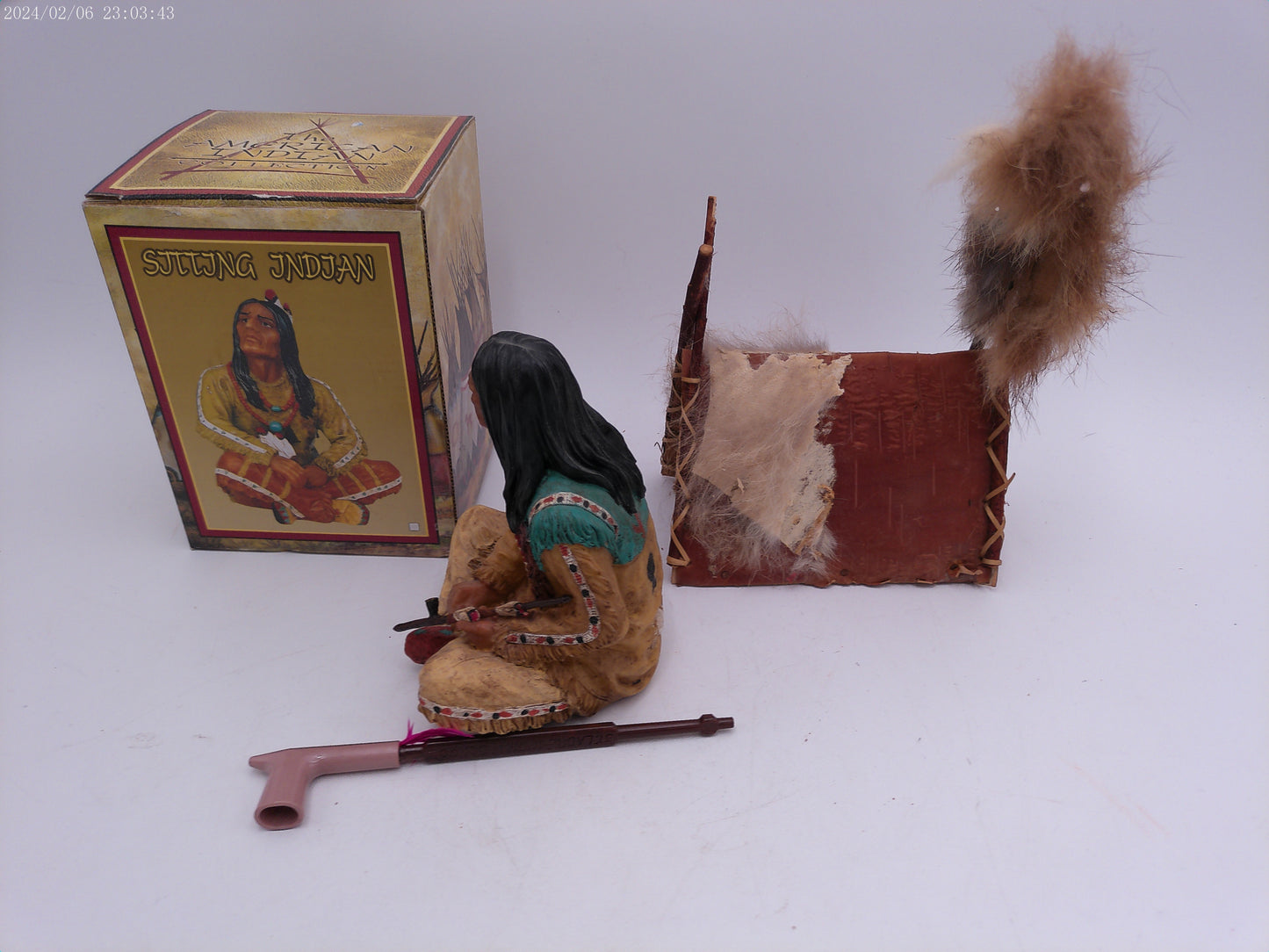 Sitting Indian Miniature Display With Tent