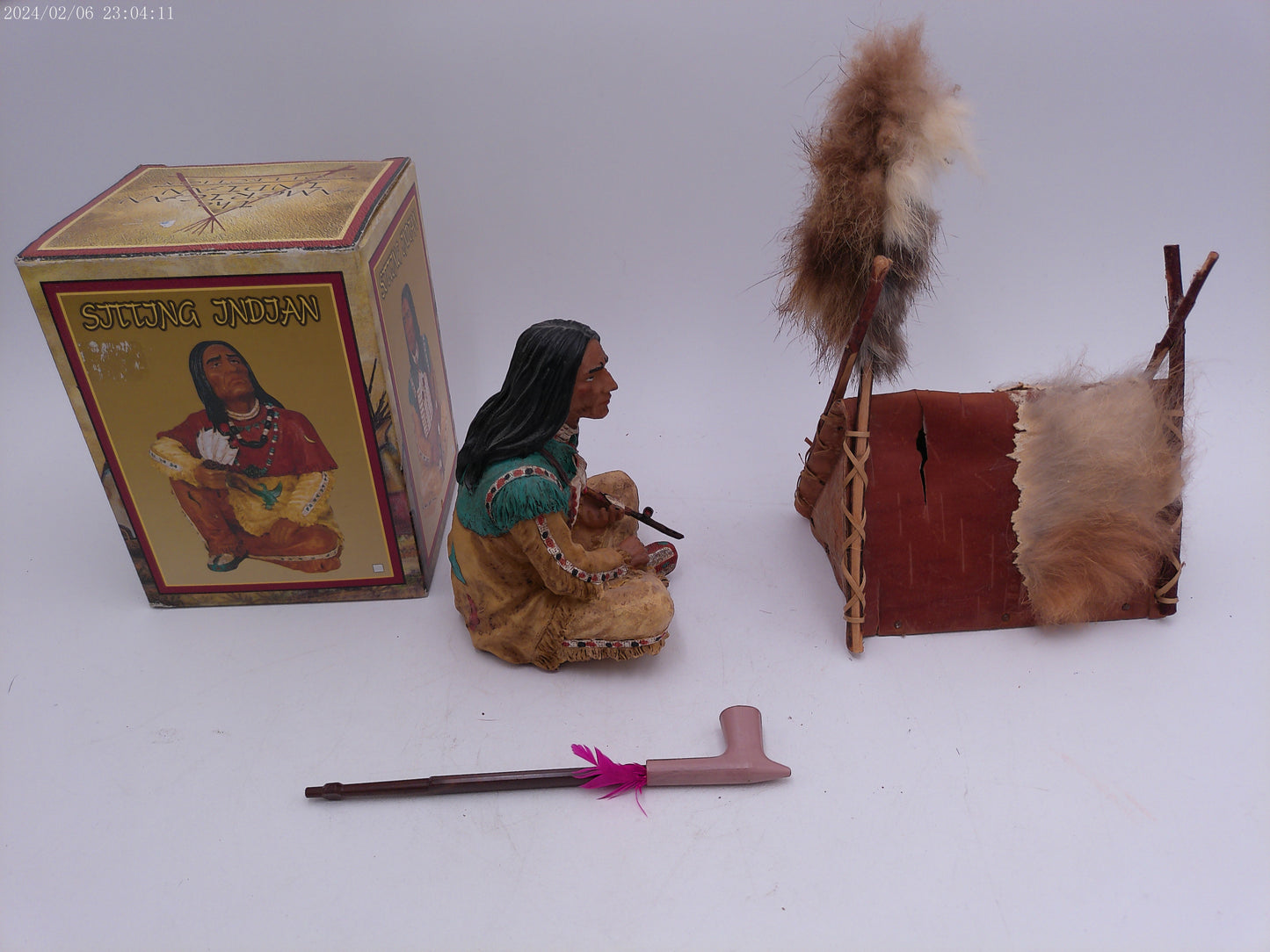 Sitting Indian Miniature Display With Tent