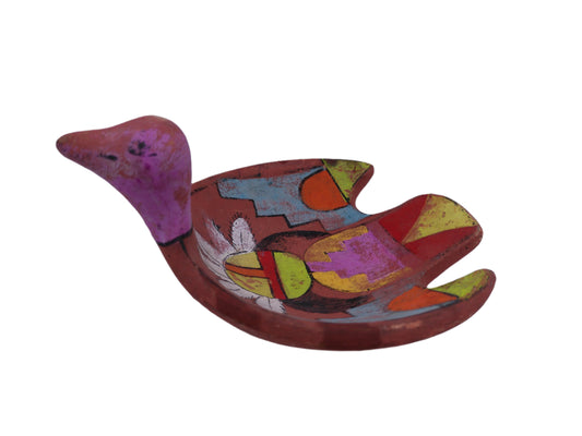 American Indian Bird Tray Bowl Made of Clay