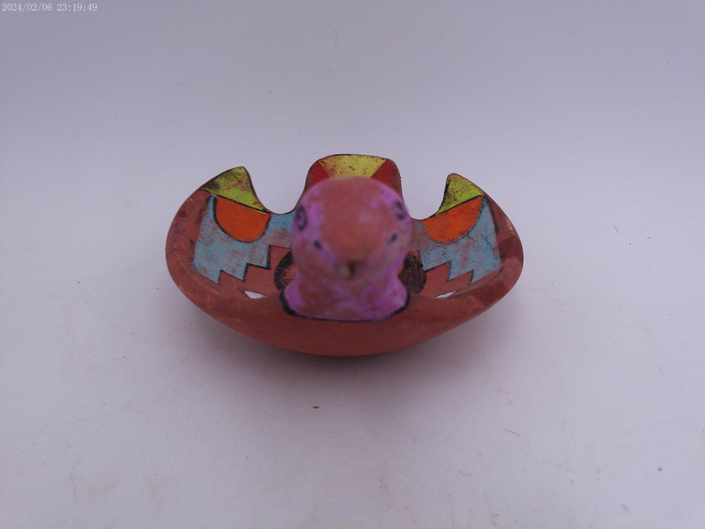 American Indian Bird Tray Bowl Made of Clay