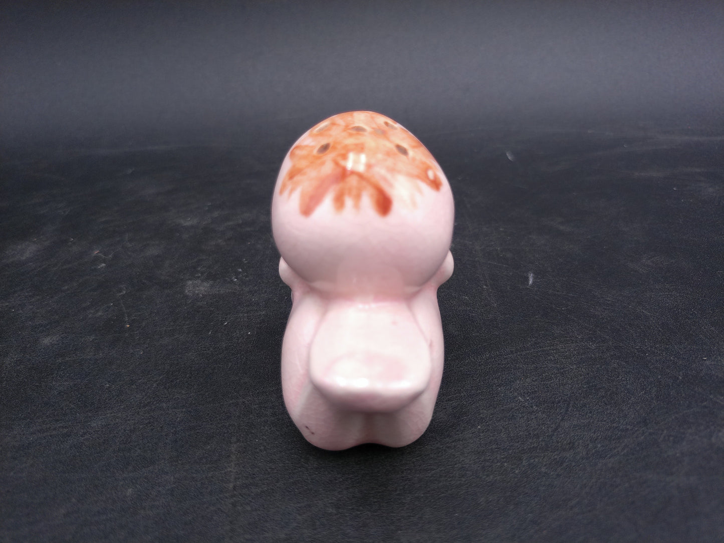 Kewpie Baby Doll Ceramic Salt Shaker And Flower Pepper Shaker