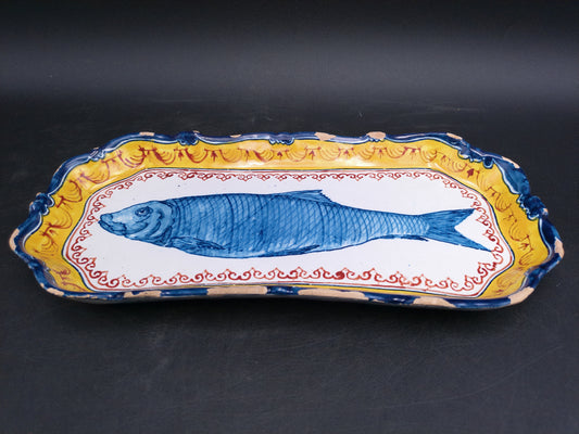 Royal Tichelaar Makkum Blue Beautiful Rare Herring Dish Japan