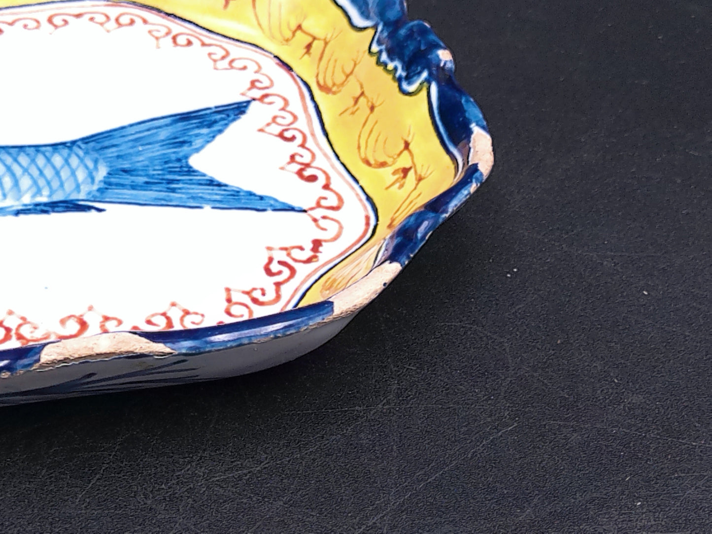 Royal Tichelaar Makkum Blue Beautiful Rare Herring Dish Japan