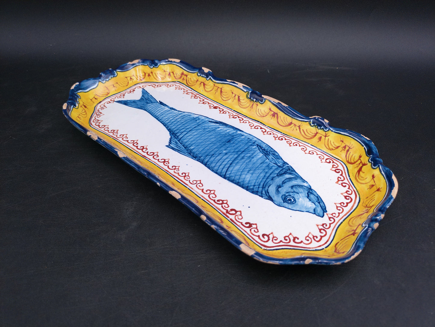Royal Tichelaar Makkum Blue Beautiful Rare Herring Dish Japan
