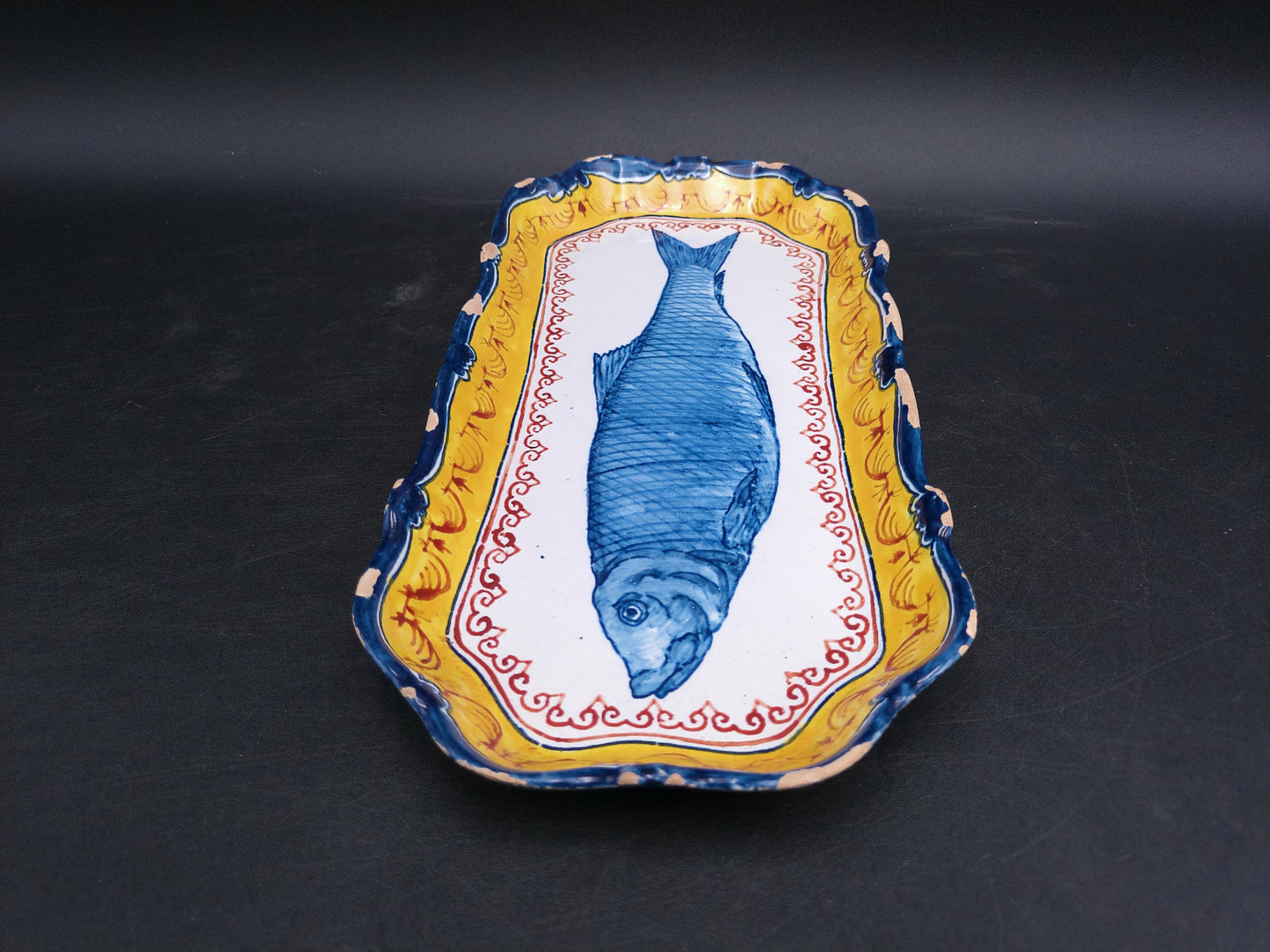 Royal Tichelaar Makkum Blue Beautiful Rare Herring Dish Japan