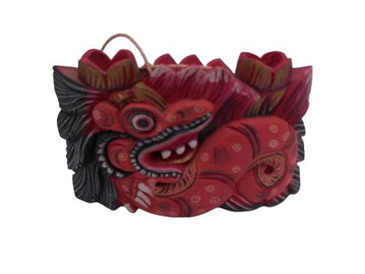 Red Dragon Bell /Wood Craved Made in Bali Hand Made