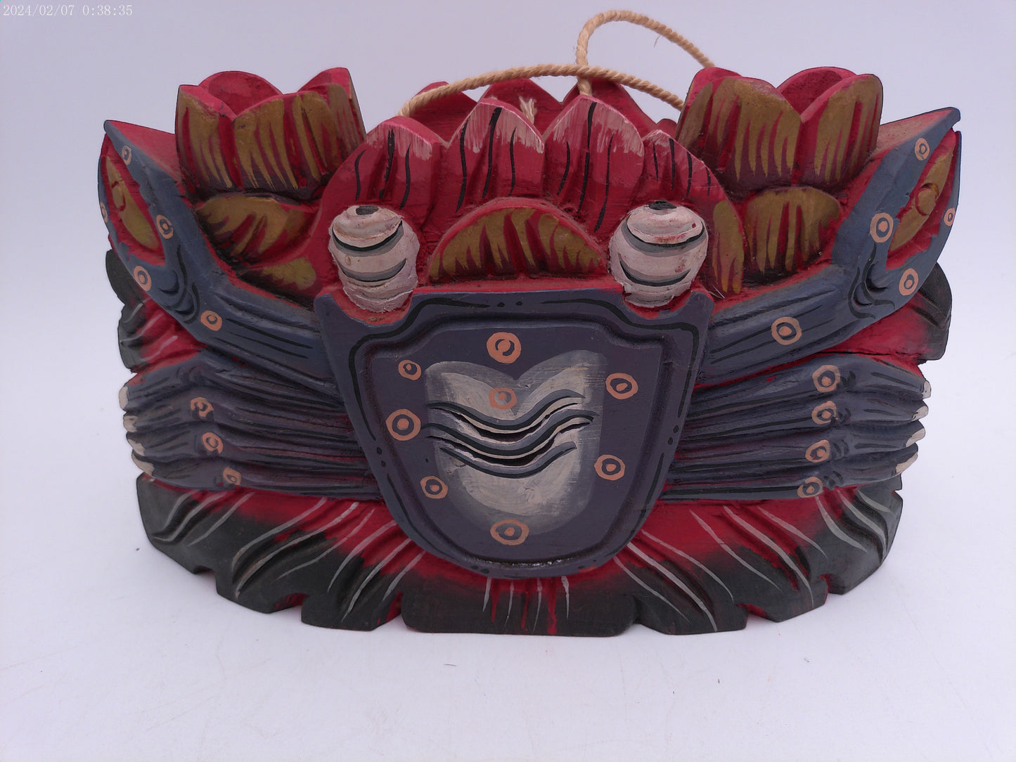 Red Dragon Bell /Wood Craved Made in Bali Hand Made