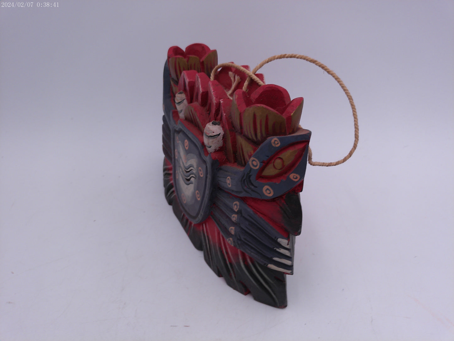 Red Dragon Bell /Wood Craved Made in Bali Hand Made