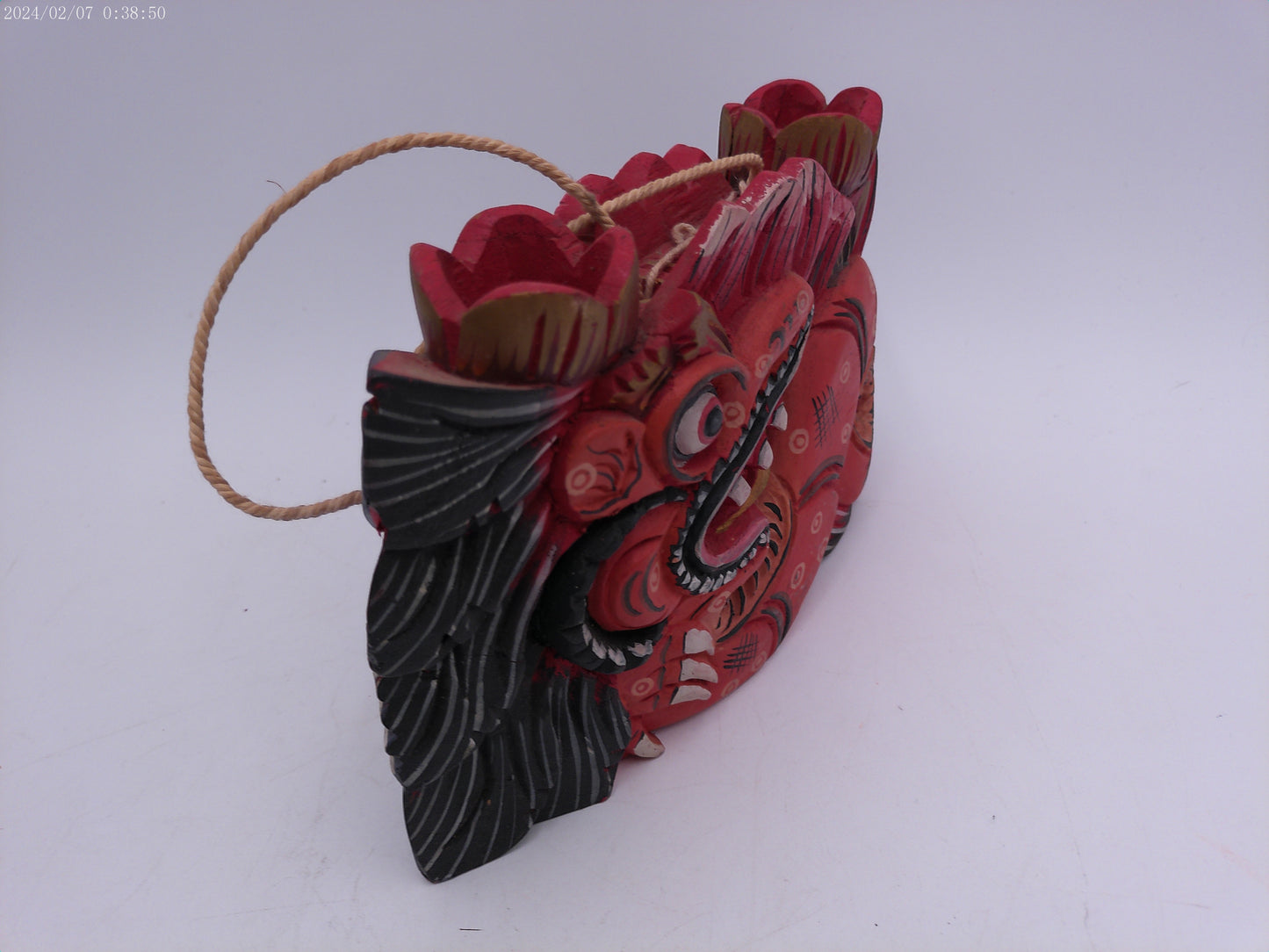 Red Dragon Bell /Wood Craved Made in Bali Hand Made