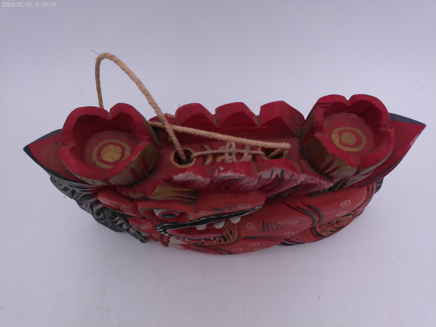 Red Dragon Bell /Wood Craved Made in Bali Hand Made
