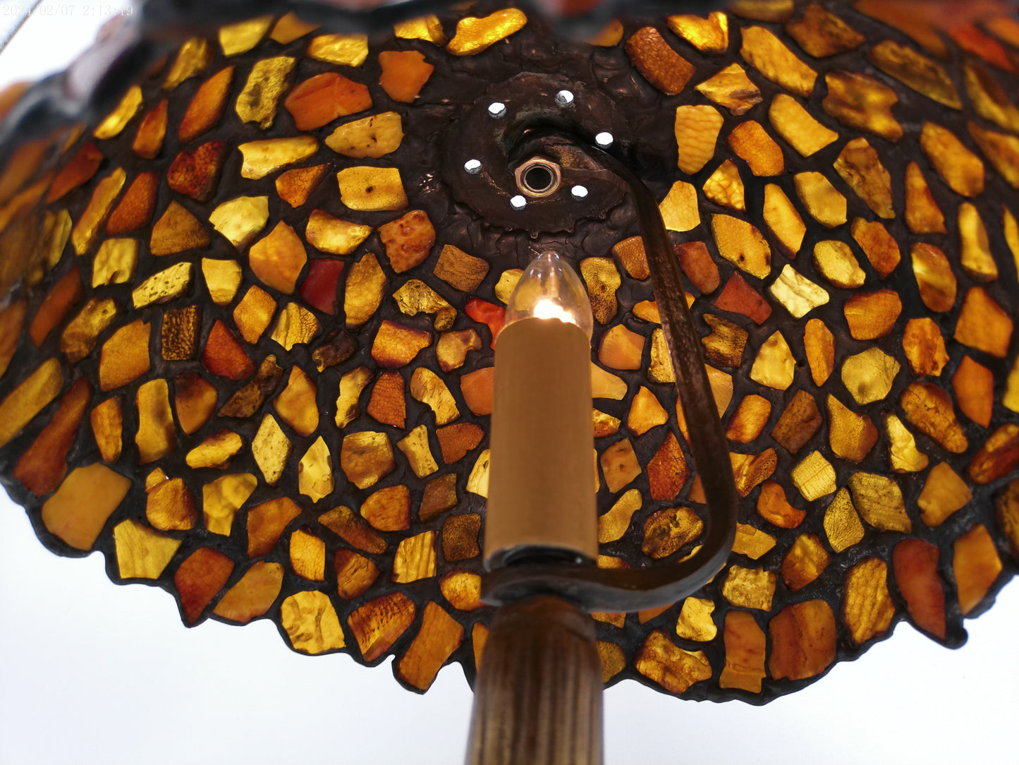 Amber Tiffany Small Lamp Stained glass