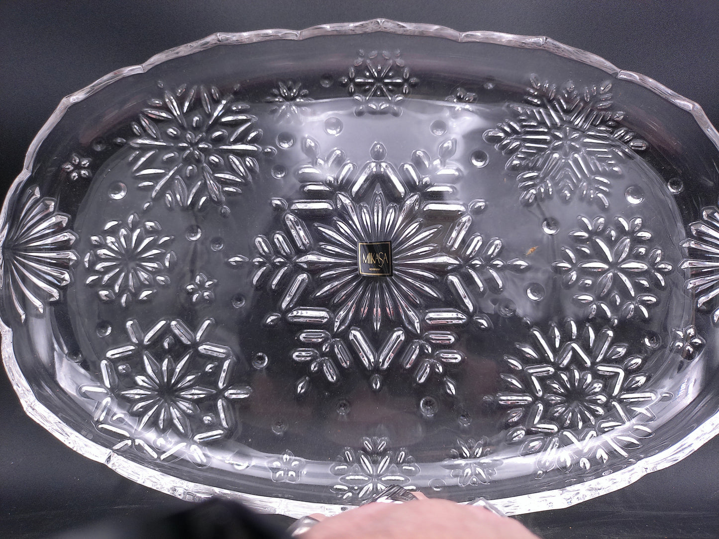 Mikasa Beautiful Bear and Snow flake Design Platters platter