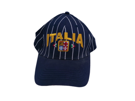 Italia Vintage Blue & White Baseball Cap football Italy adjustable