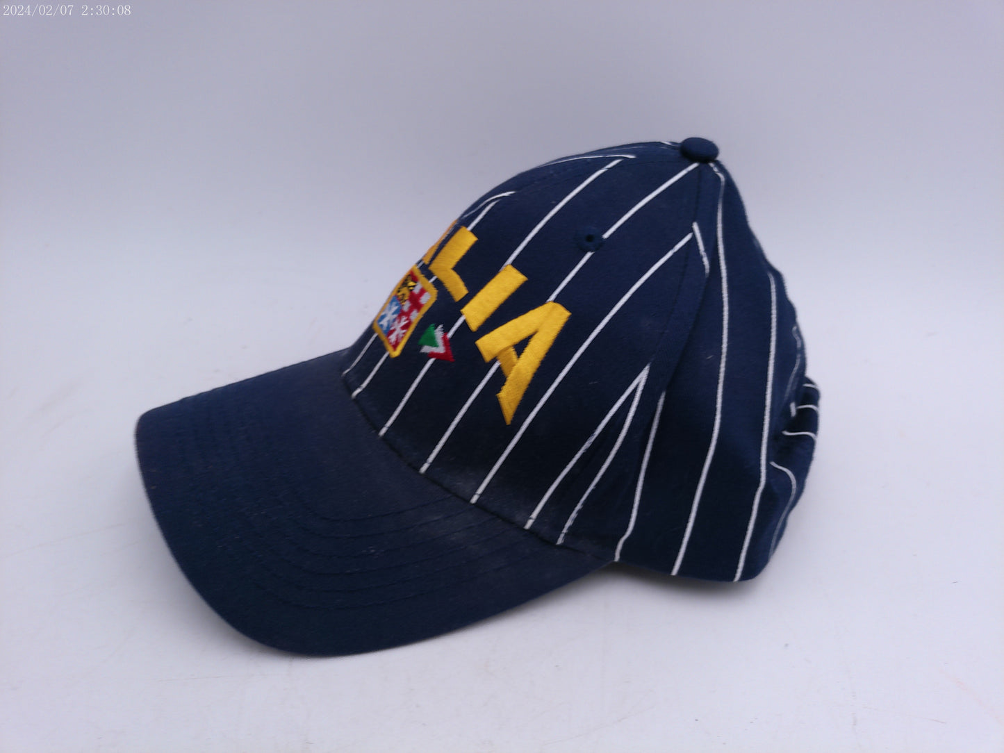 Italia Vintage Blue & White Baseball Cap football Italy adjustable