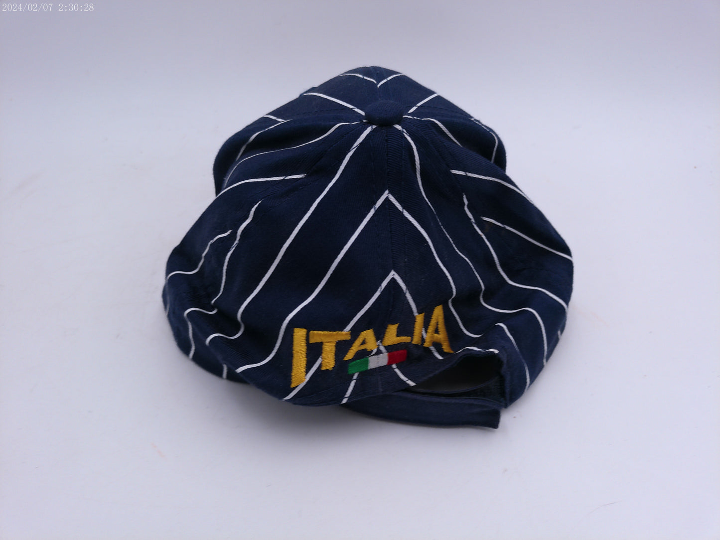 Italia Vintage Blue & White Baseball Cap football Italy adjustable