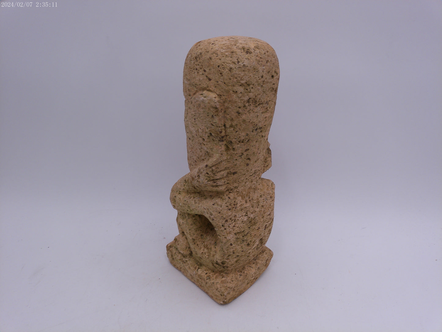 Authentic Pre-Columbian Carved Stone Figure of a Human