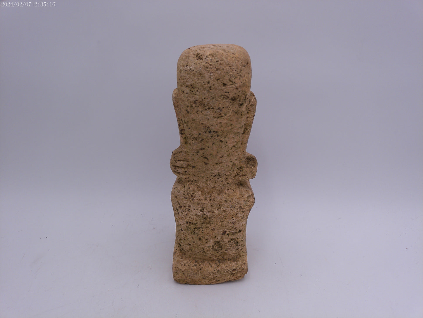 Authentic Pre-Columbian Carved Stone Figure of a Human