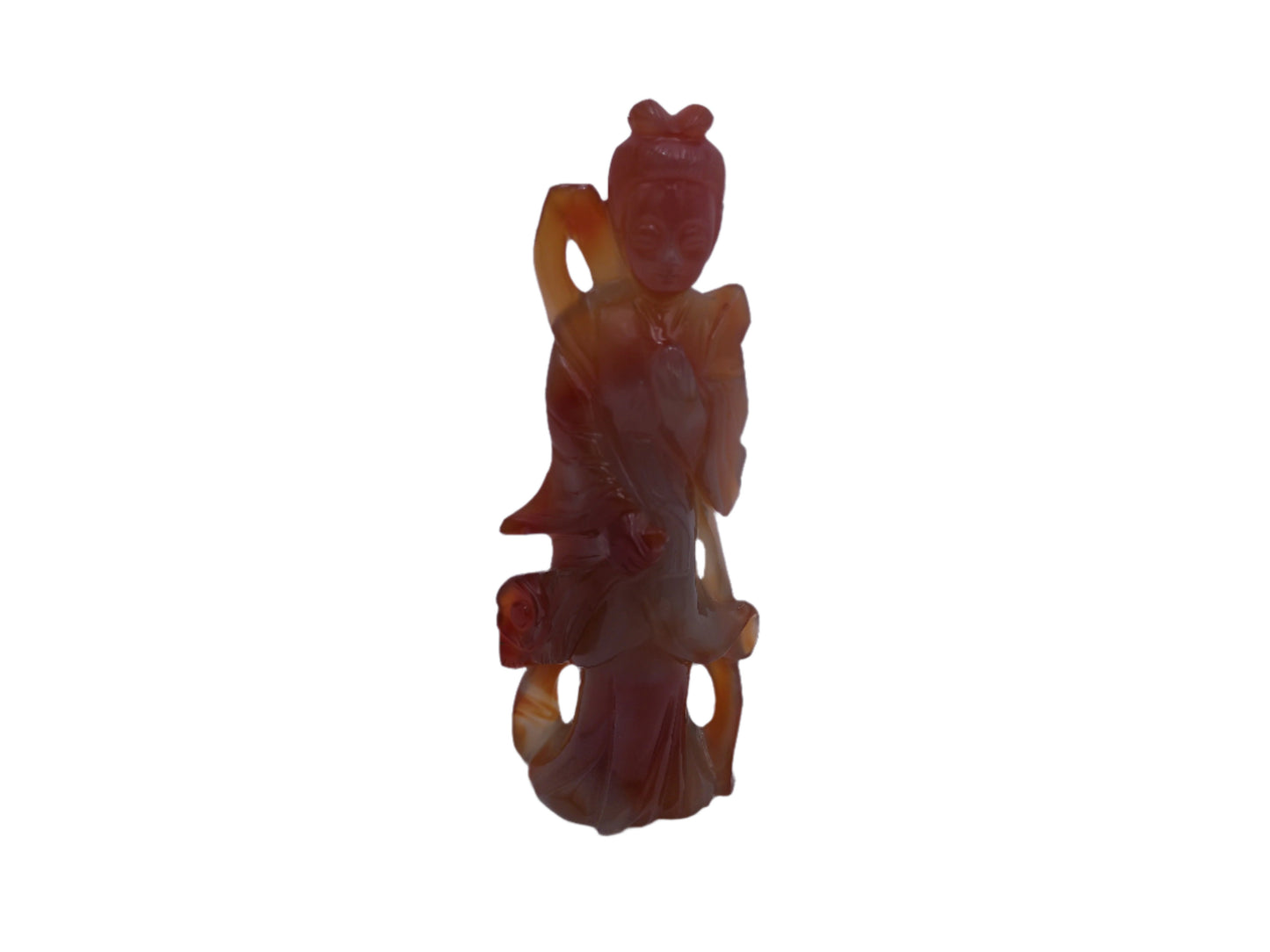 Antique Chinese Amber stone Carving Figurine Statue