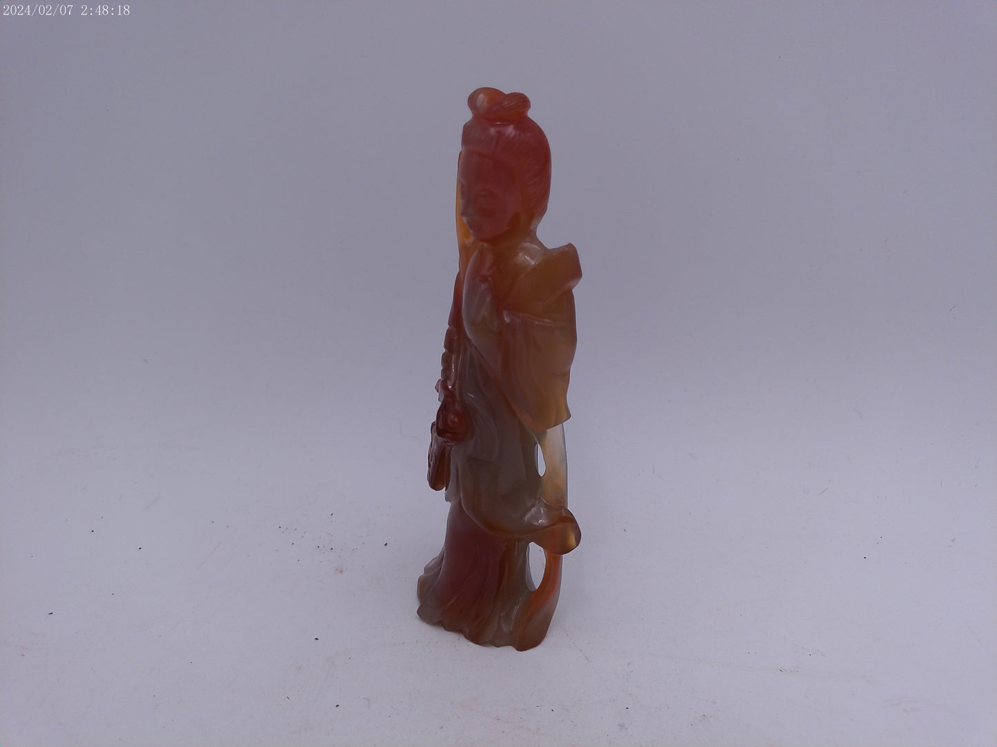 Antique Chinese Amber stone Carving Figurine Statue