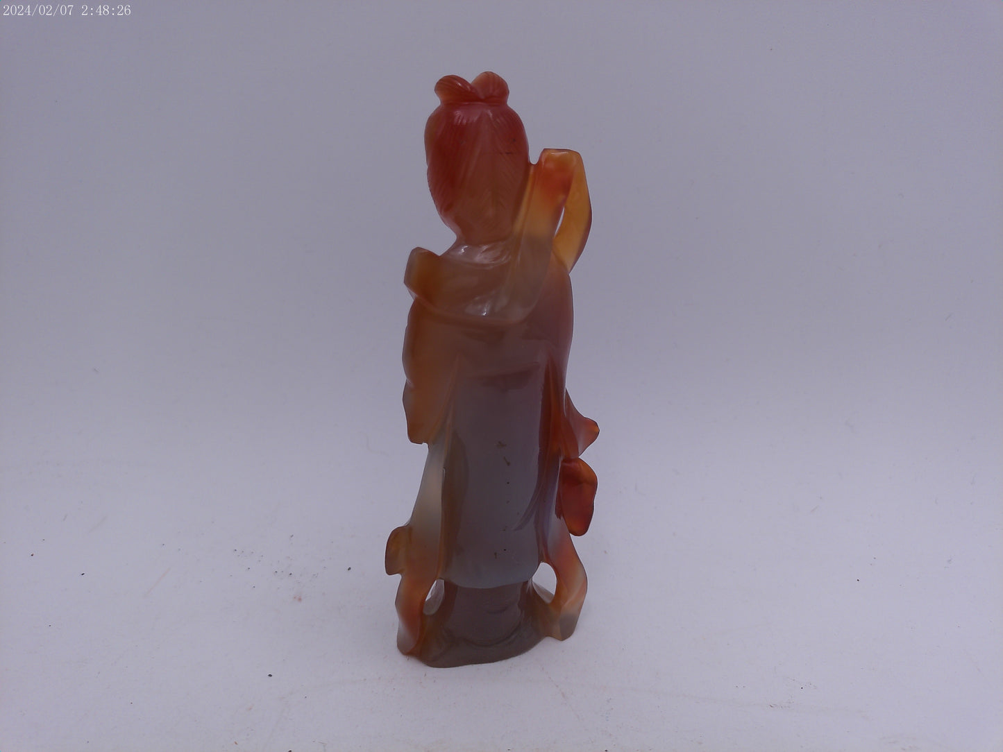 Antique Chinese Amber stone Carving Figurine Statue