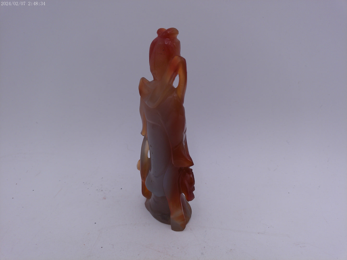 Antique Chinese Amber stone Carving Figurine Statue