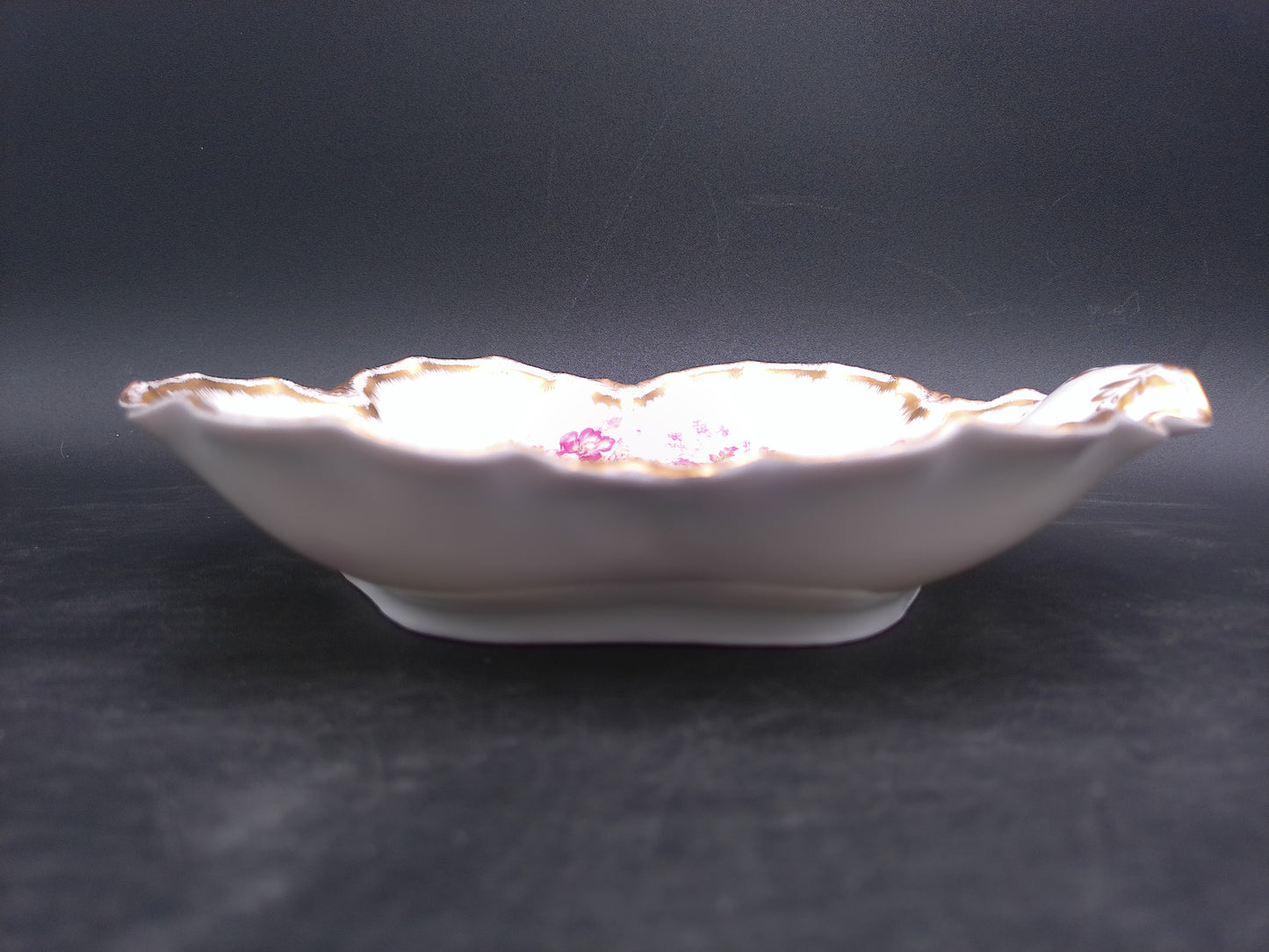 Haviland & Co France Gold Rim Plate Relish Dish Vintage