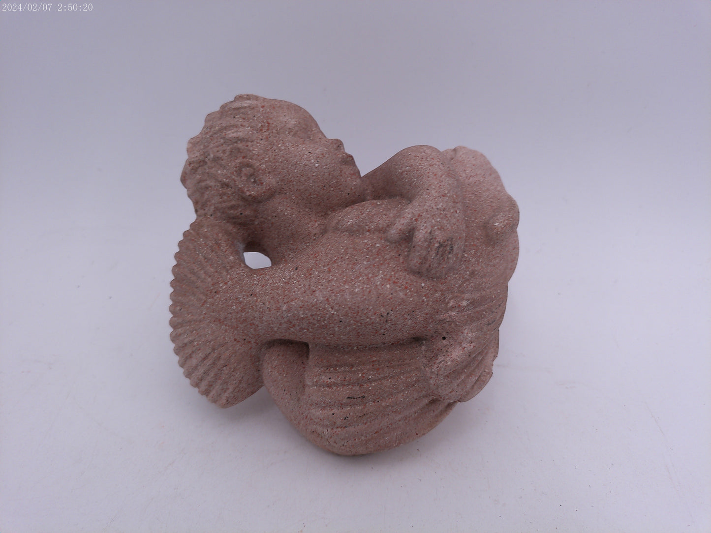 Just Andersen sandstone figurine  Boy and fish