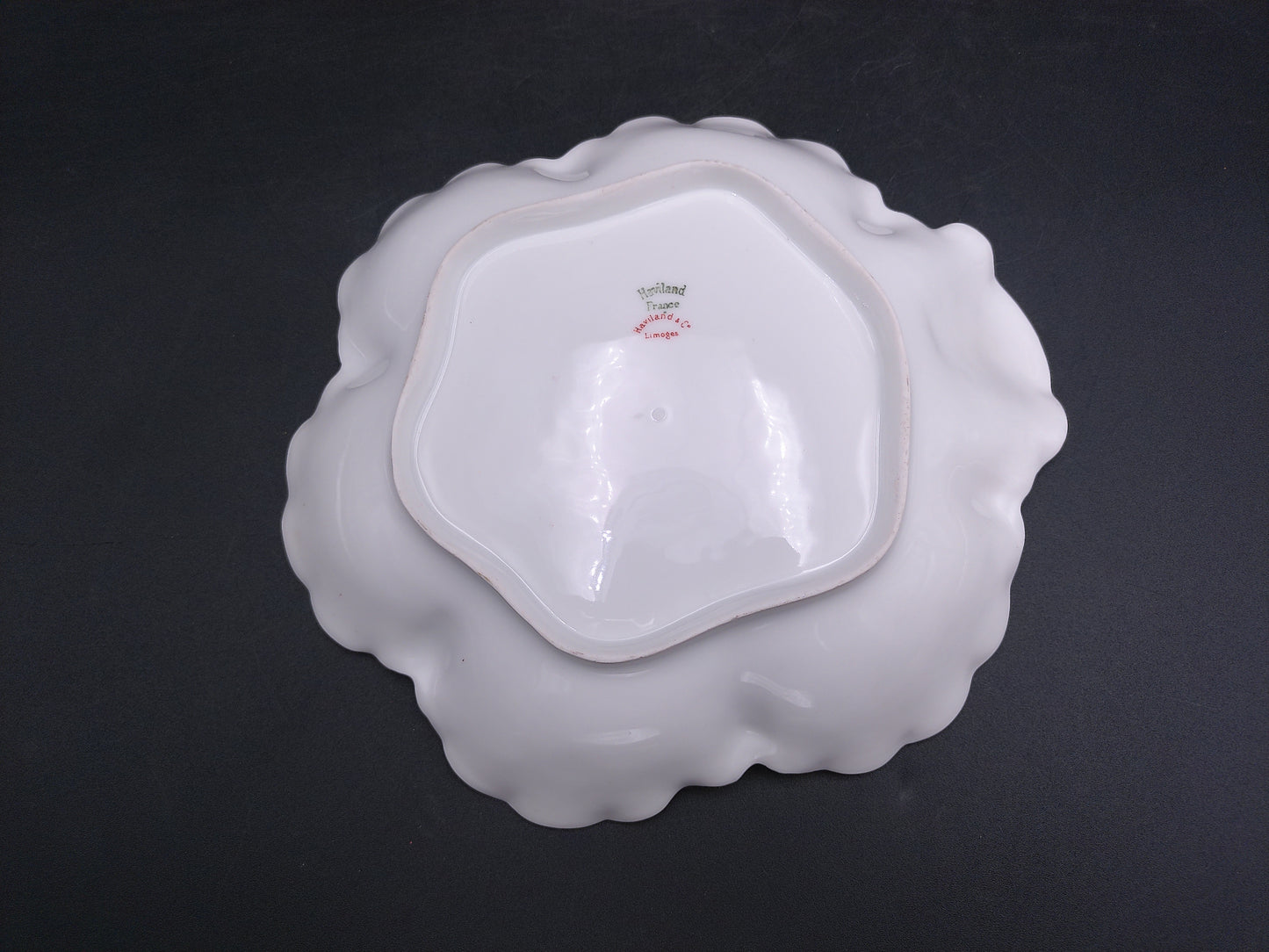 Haviland & Co France Gold Rim Plate Relish Dish Vintage
