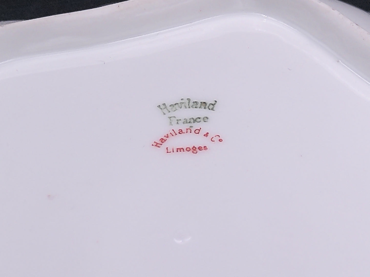 Haviland & Co France Gold Rim Plate Relish Dish Vintage