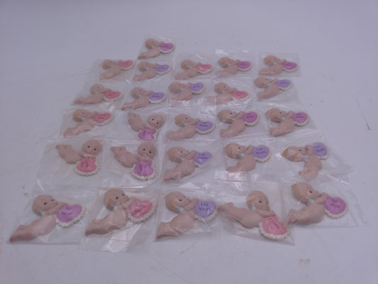Kewpie Valentine figures with heart message in Jar