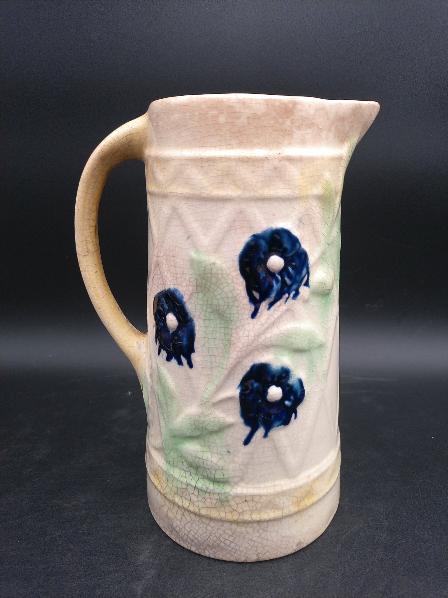 Roseville Wild Rose Pitcher Blended Glaze Antique Floral Design