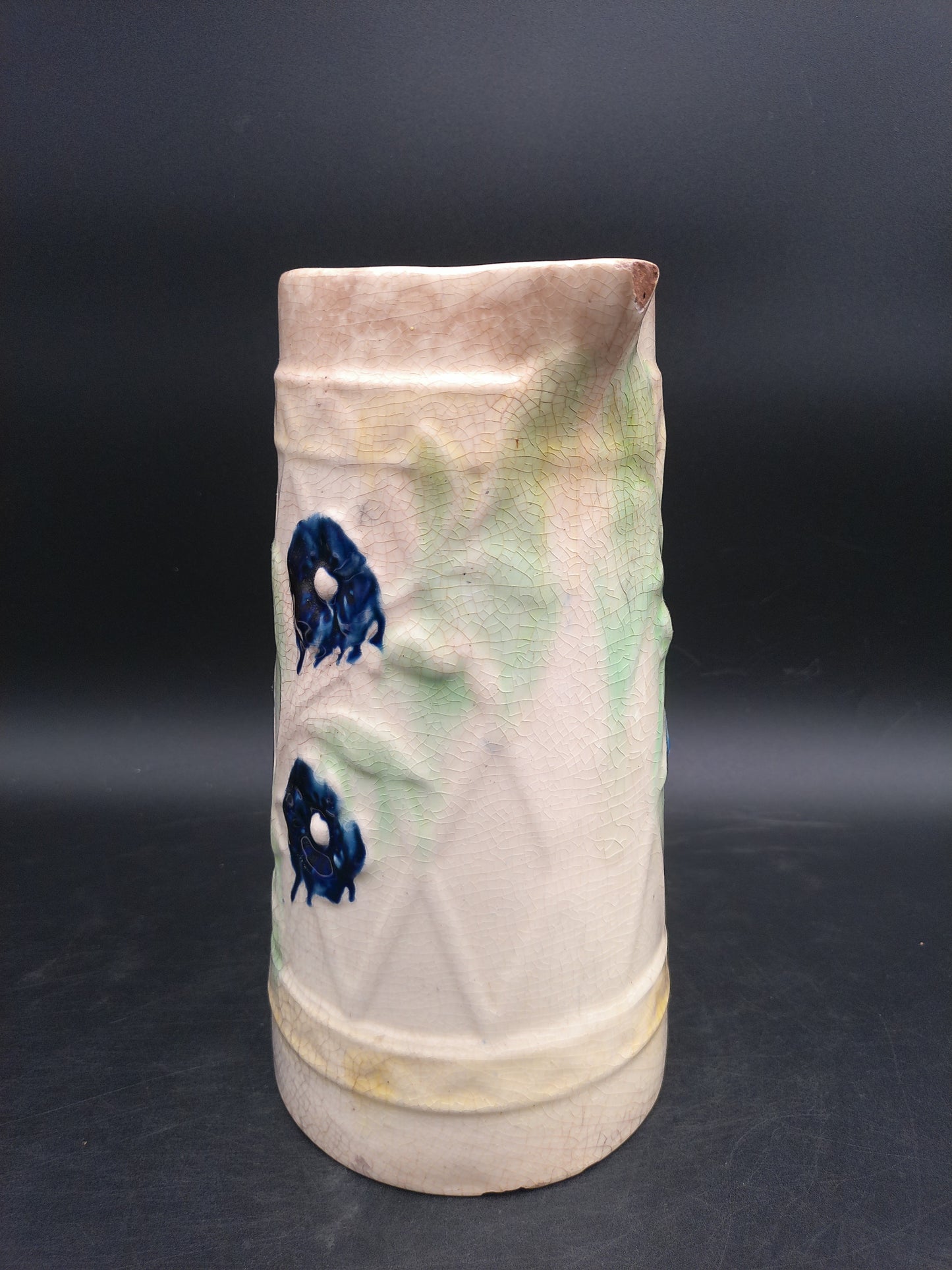 Roseville Wild Rose Pitcher Blended Glaze Antique Floral Design