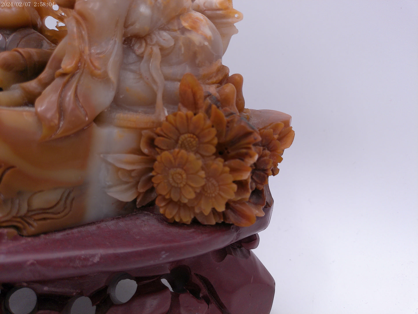 CHINESE Art Carved solid Soapstone Mother and son Figure