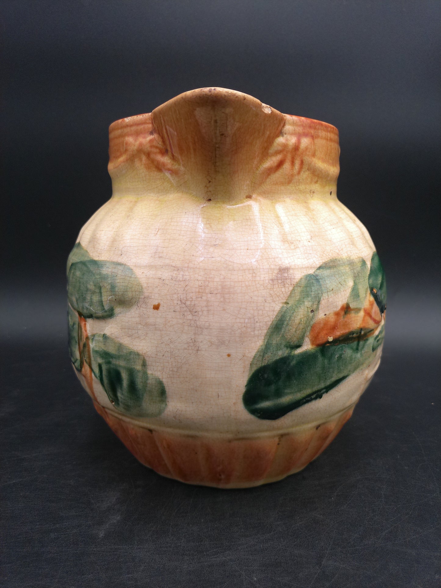 Roseville Antique Early Landscape Trees Stoneware Pottery Utility Jug Pitcher