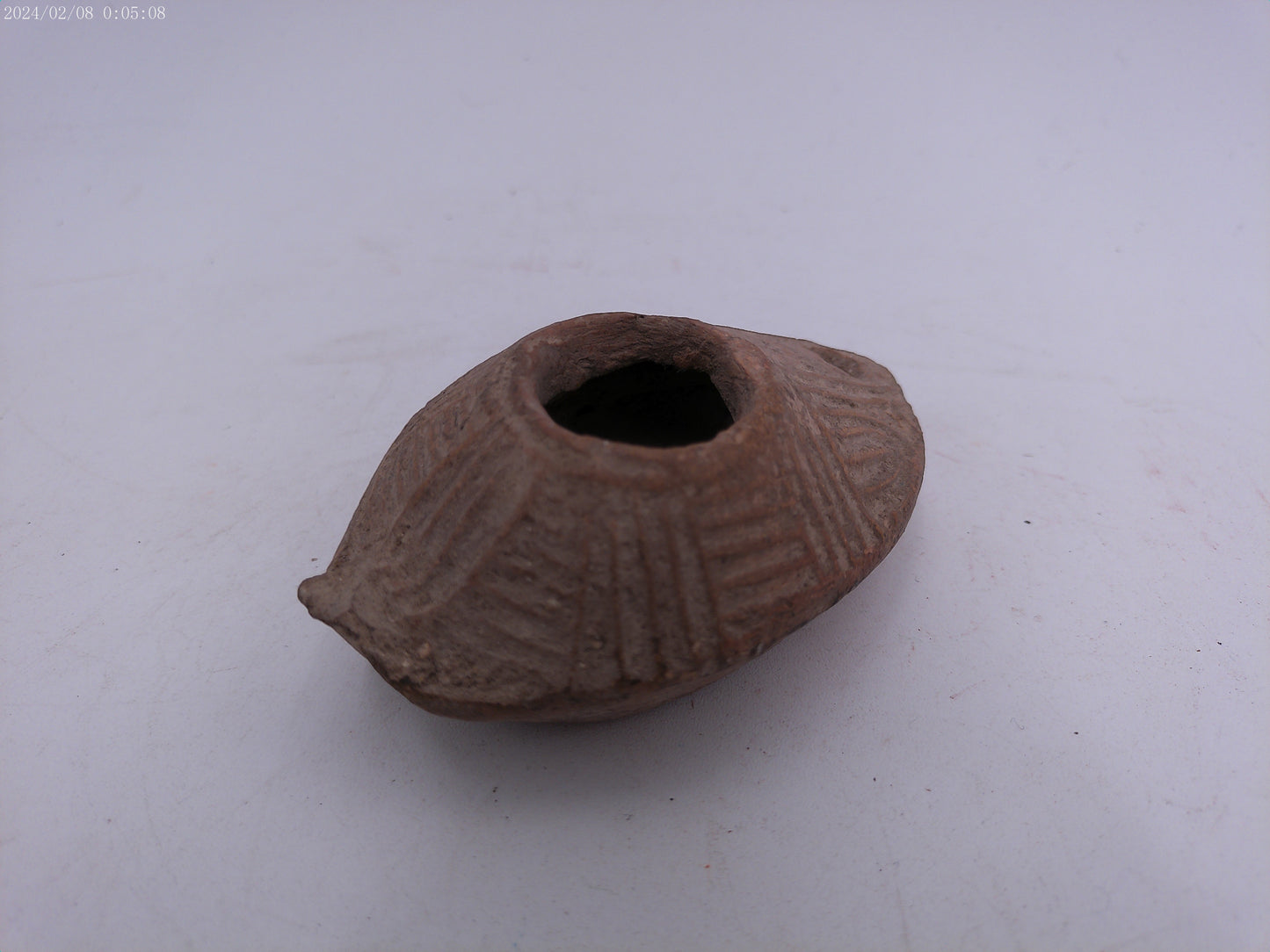 Byzantine early Islamic terracotta stone oil lamp #2