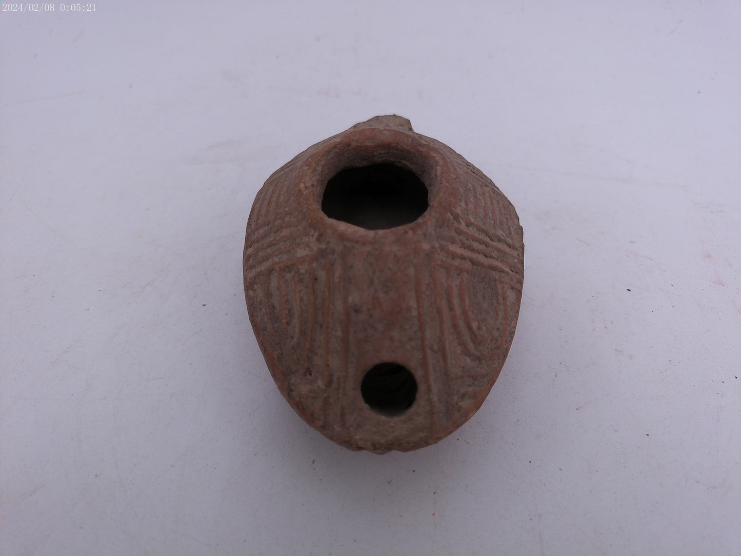 Byzantine early Islamic terracotta stone oil lamp #2